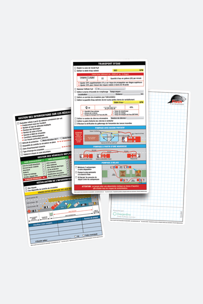 Fiche aide-mémoire pour tablette d'intervention