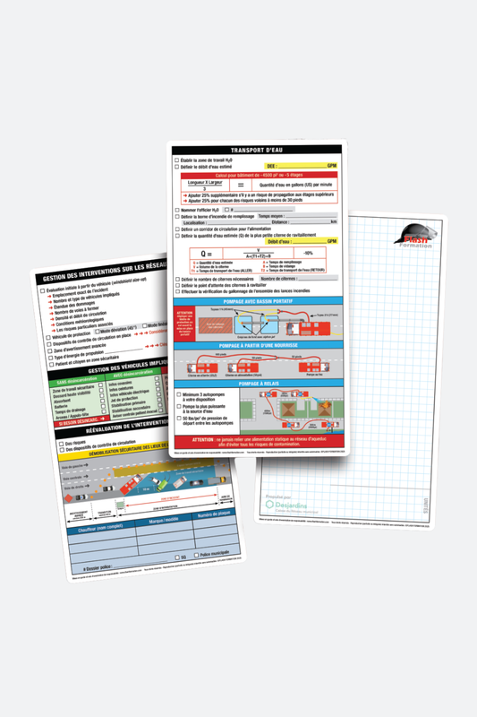 Fiche aide-mémoire pour tablette d'intervention
